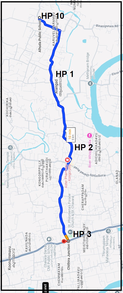 10 KM Route Map